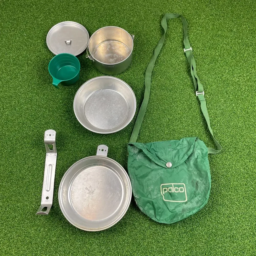 Vintage Palco Aluminum Scouting Camping Mess Kit 6Pc